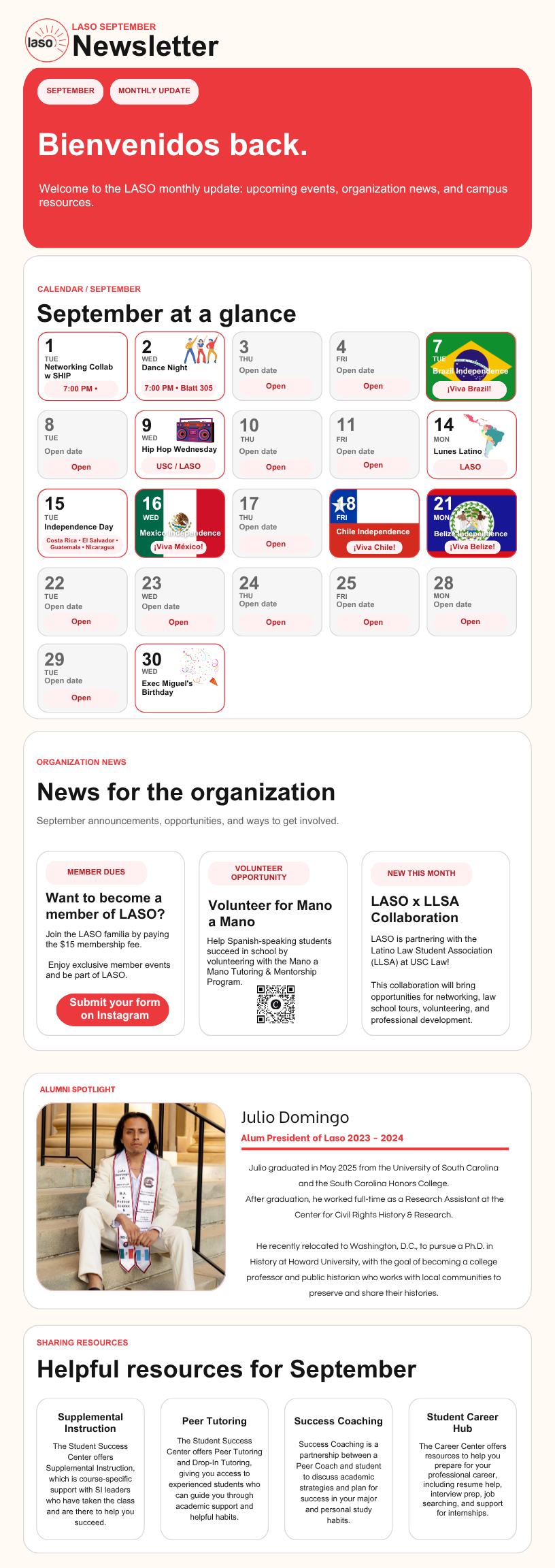 LASO Newsletter — September 2026 LASO newsletter cover
